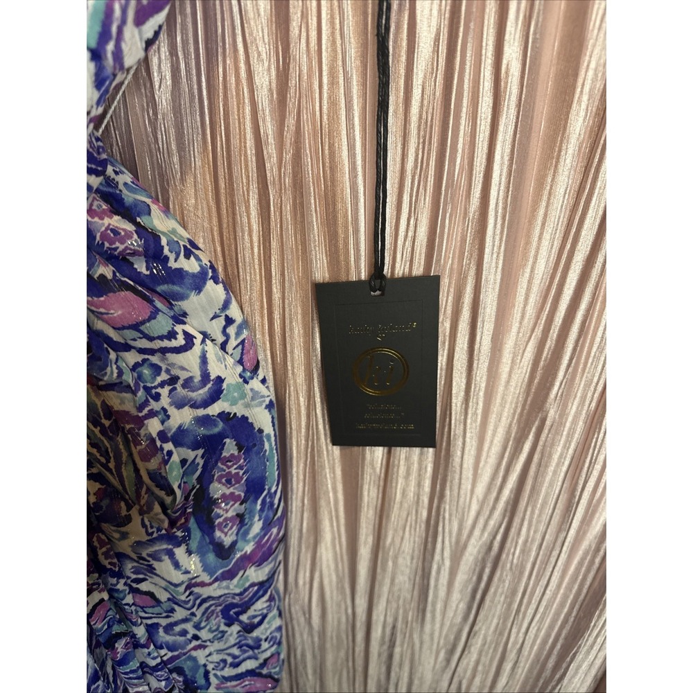 Kathy Ireland Fashion 360 Paradise Pleasure Jumpsuit Paisley Peacock Size 1X - Picture 4 of 16